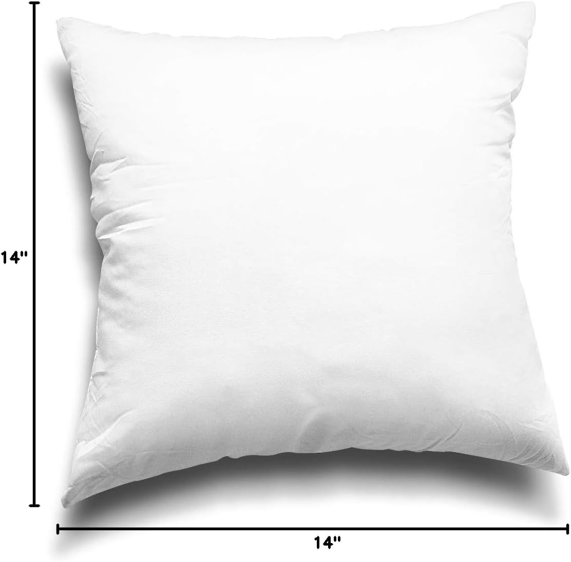 EDOW Throw Pillow Inserts, Set of 4 Lightweight Down Alternative Polyester Pillow, Couch Cushion, Sham Stuffer, Machine Washable. (White, 18x18)